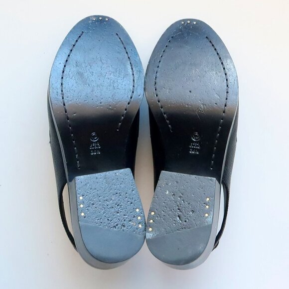 3.1 Phillip Lim Black Leather Open Toe Slingback Block Heel Loafers / Shoes 8.5 - Picture 7 of 16
